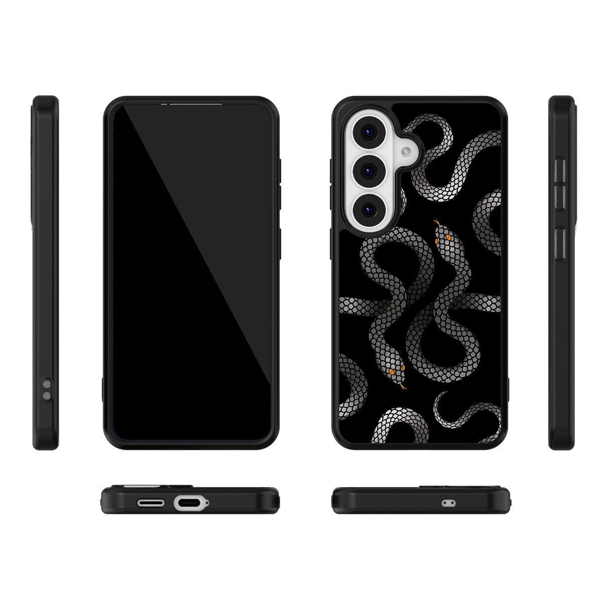 Noir Serpent Samsung Galaxy S26 Plus case – multi-angle view