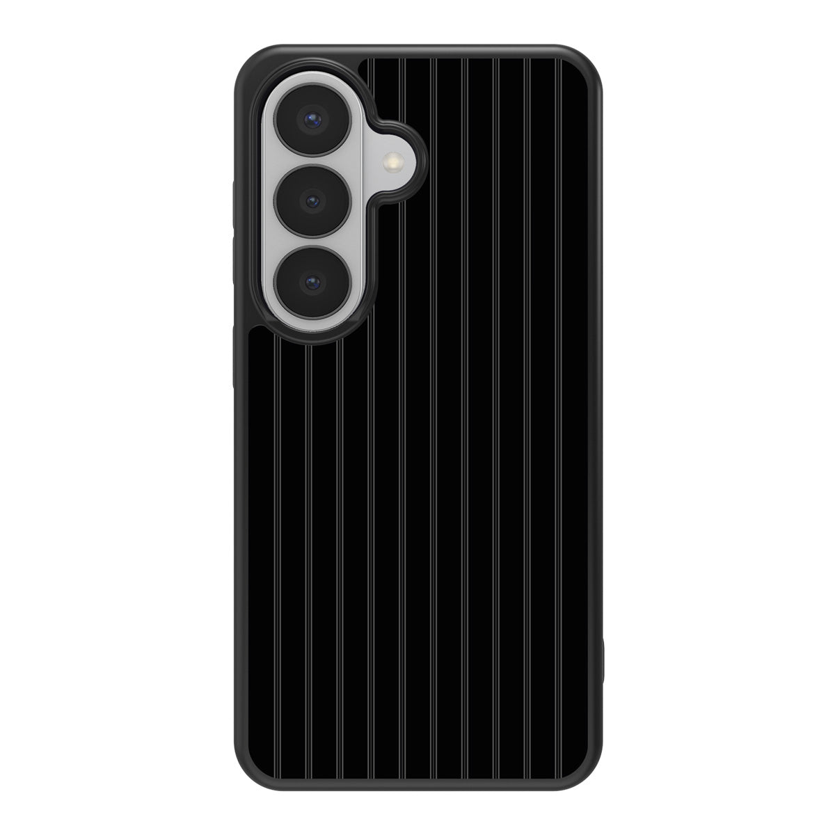 Onyx Pinstripe design back view – Samsung Galaxy S26 Plus case