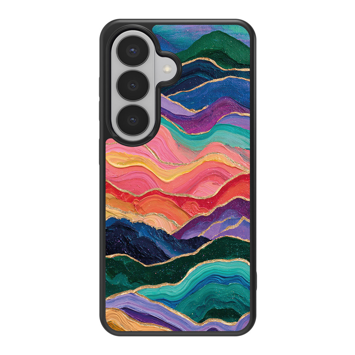 Painted Peaks design back view – Samsung Galaxy S26 case
