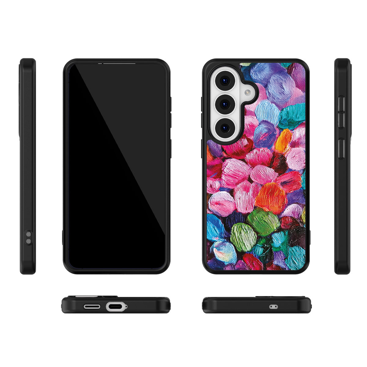 Petal Mosaic Samsung Galaxy S26 case – multi-angle view