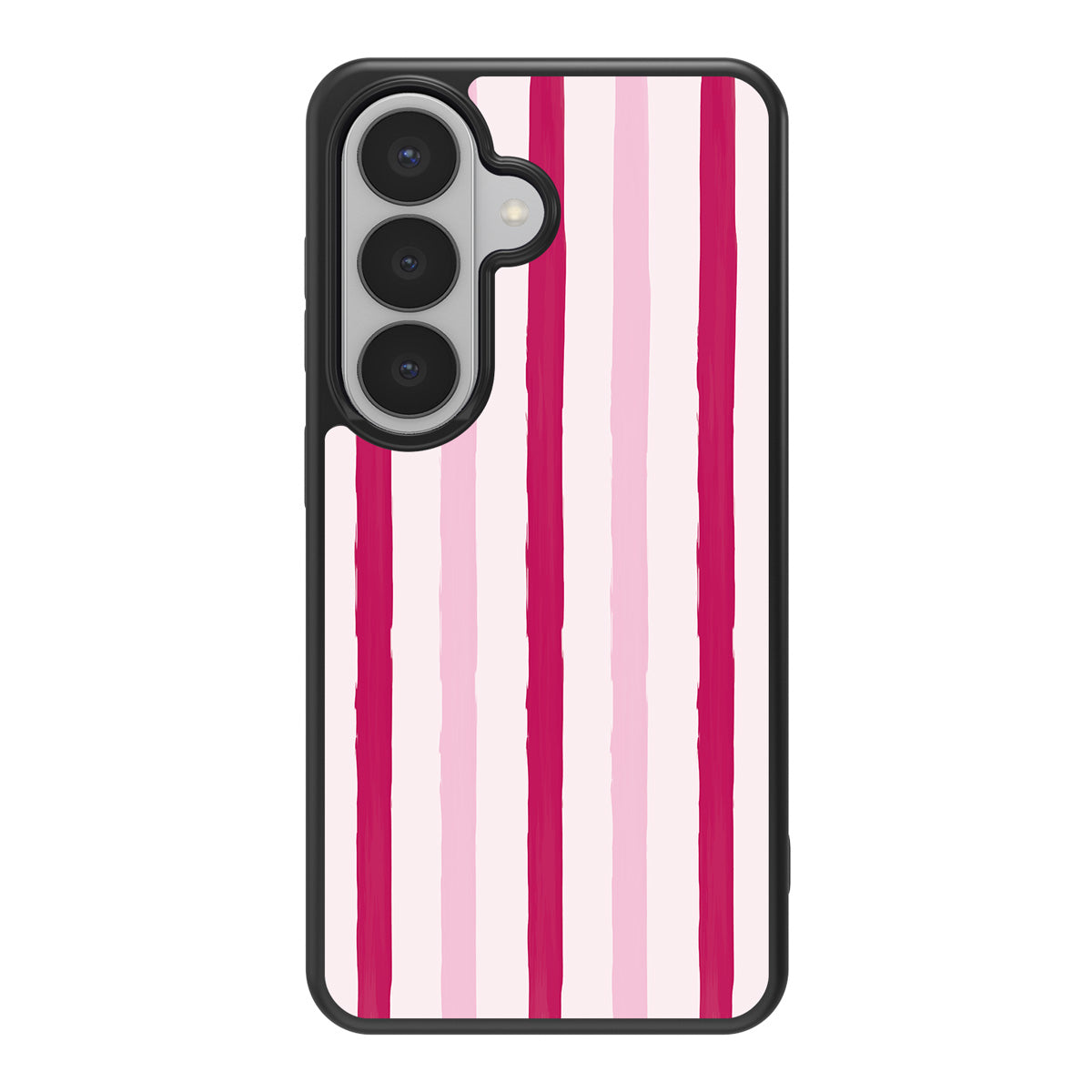 Pink Watercolor Stripes design back view – Samsung Galaxy S26 case