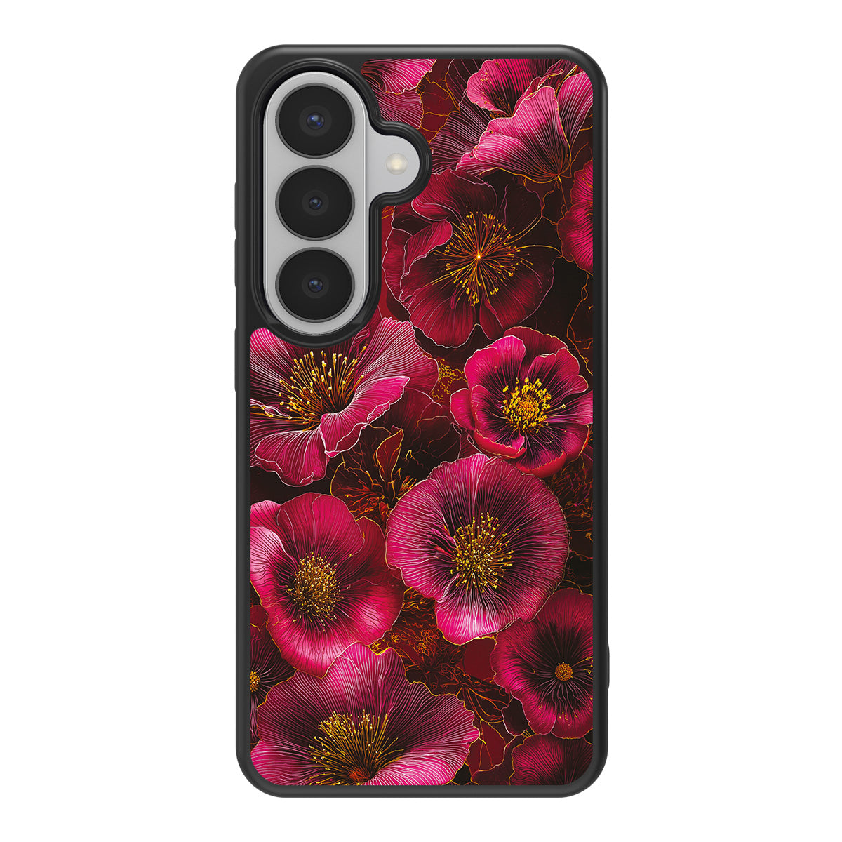 Ruby Flora design back view – Samsung Galaxy S26 Plus case