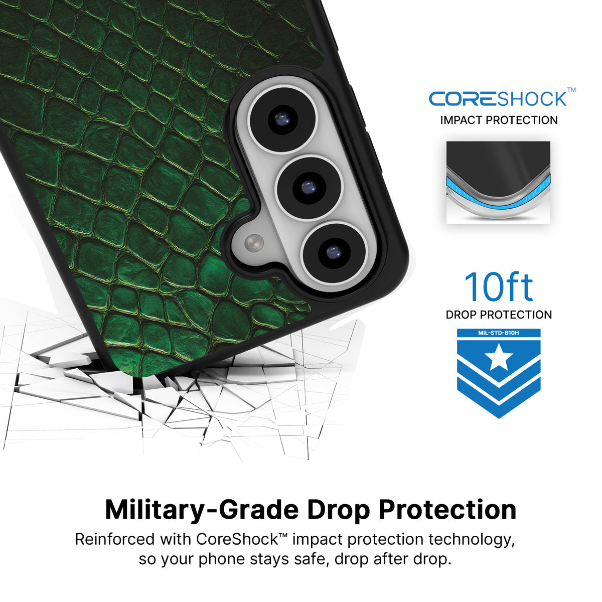 Slytherin Senses Samsung Galaxy S26 case with 10ft military-grade drop protection