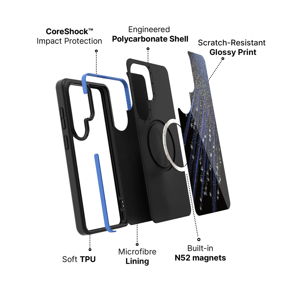 Samsung Galaxy S26 Ultra case construction and features – Star Cascade phone case