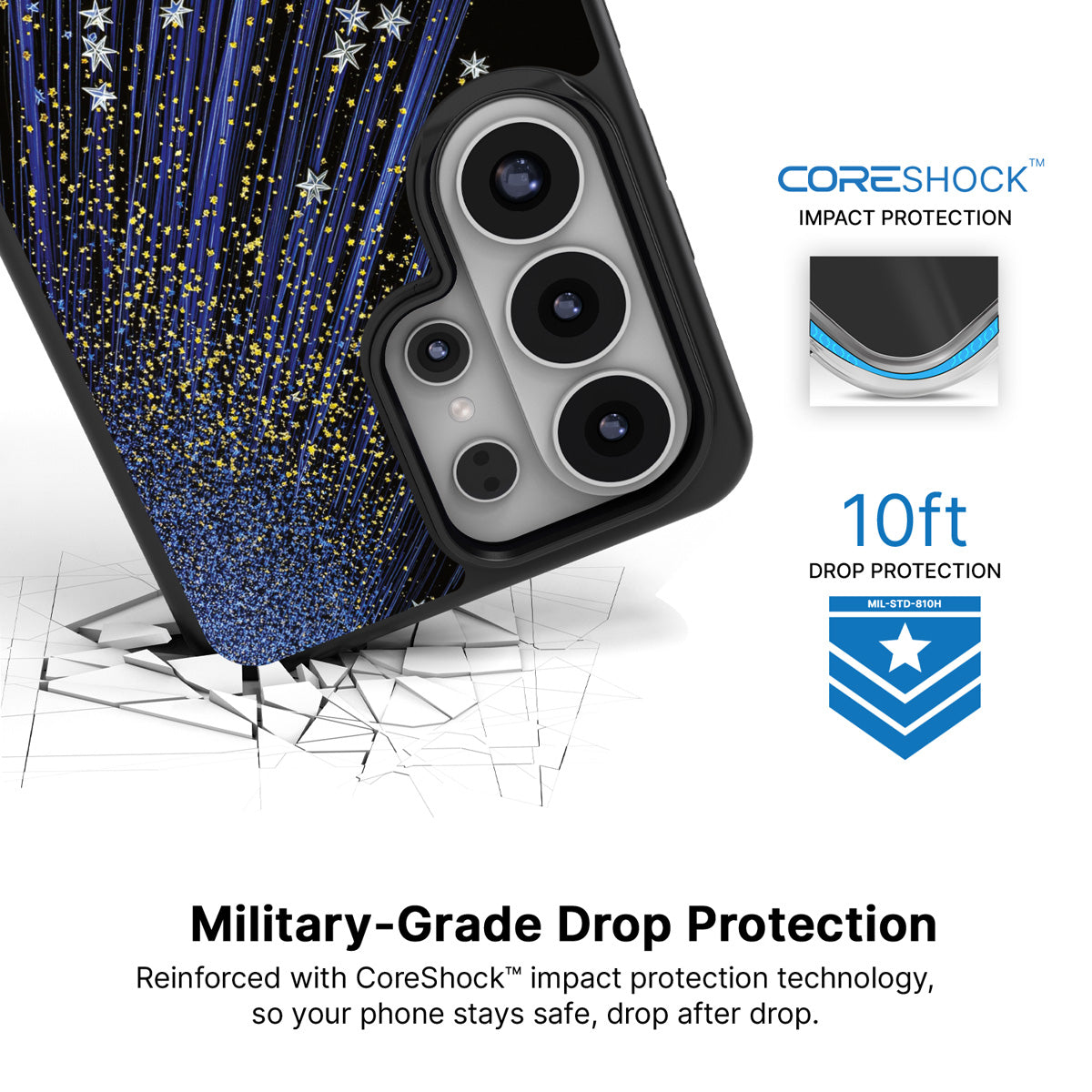 Star Cascade Samsung Galaxy S26 Ultra case with 10ft military-grade drop protection