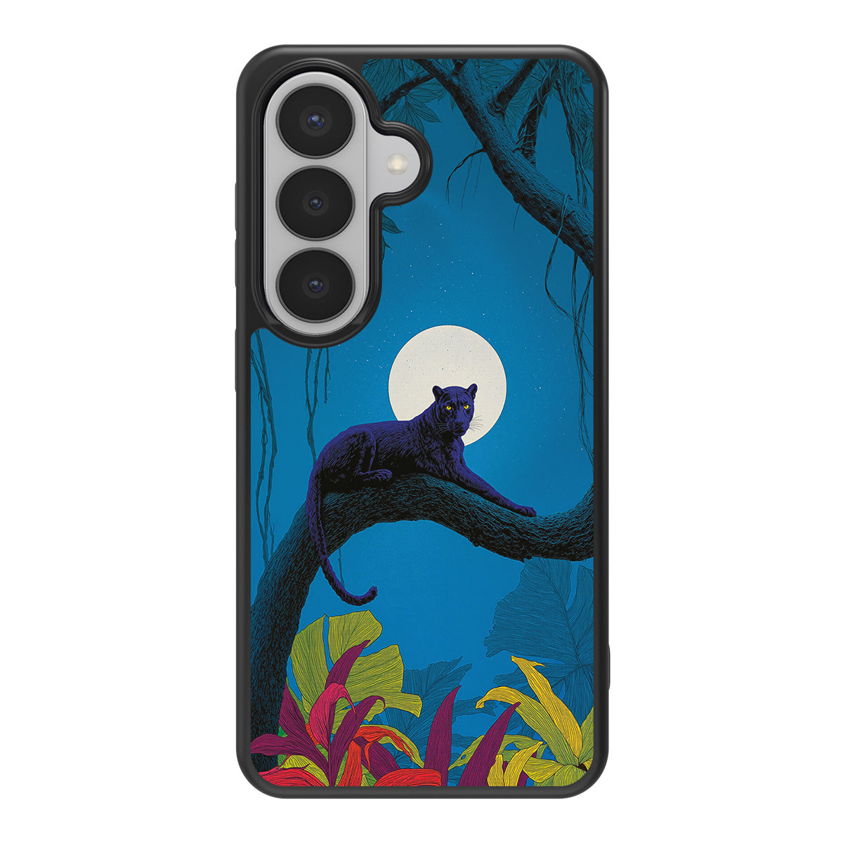 Tropic Panther design back view – Samsung Galaxy S26 Plus case