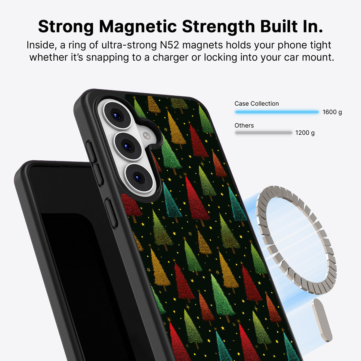 Samsung Galaxy S26 Plus Qi2 magnetic case with N52 magnets – Twilight Trees design