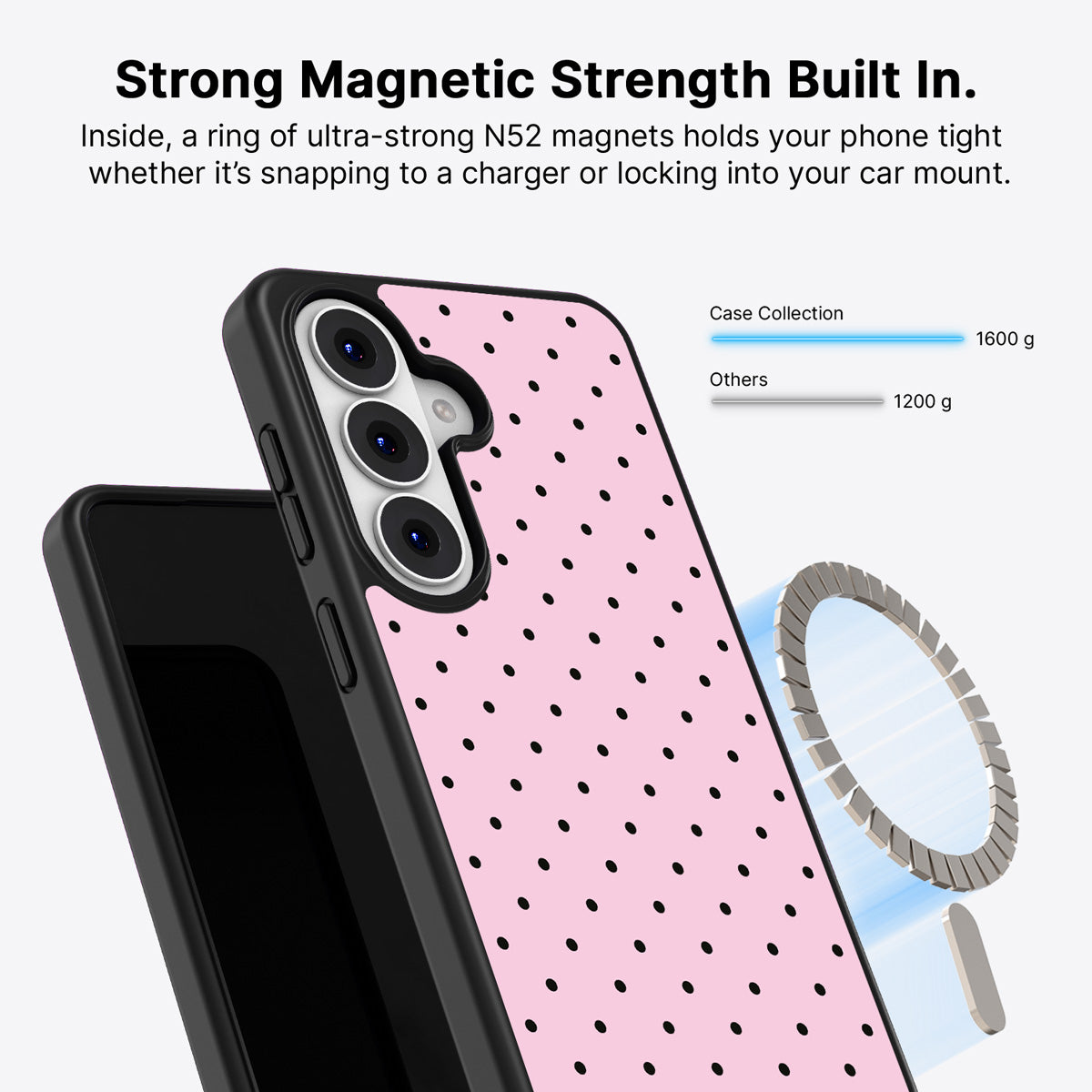 Samsung Galaxy S26 Qi2 magnetic case with N52 magnets – Veloria design