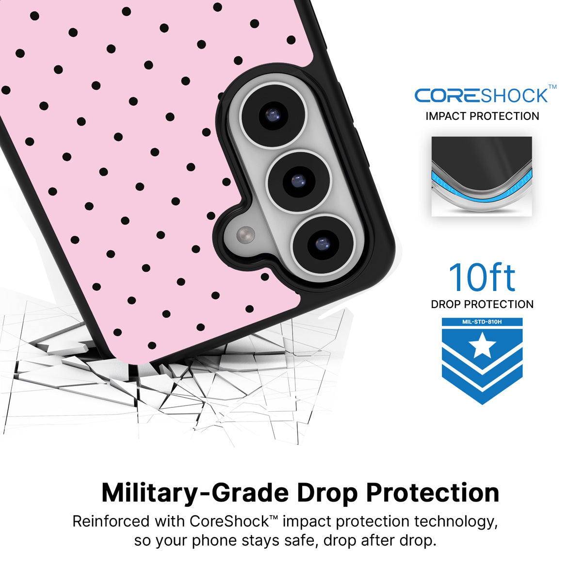 Veloria Samsung Galaxy S26 Plus case with 10ft military-grade drop protection