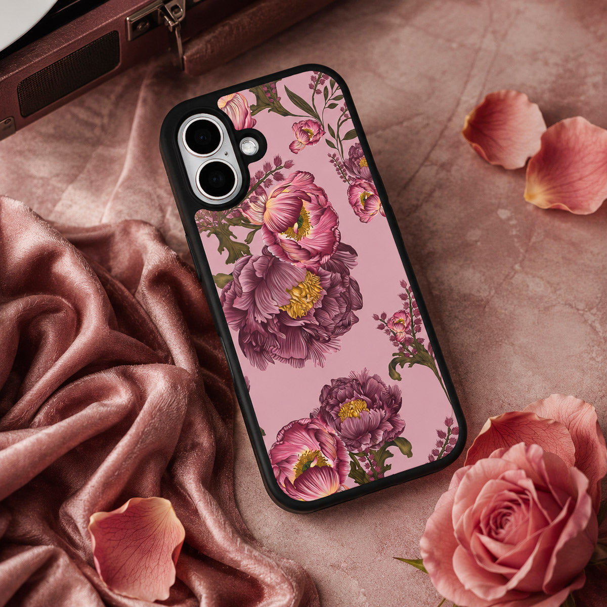 Floral Designer iPhone 16 Case – Vintage Blossoms | MagSafe — view 2