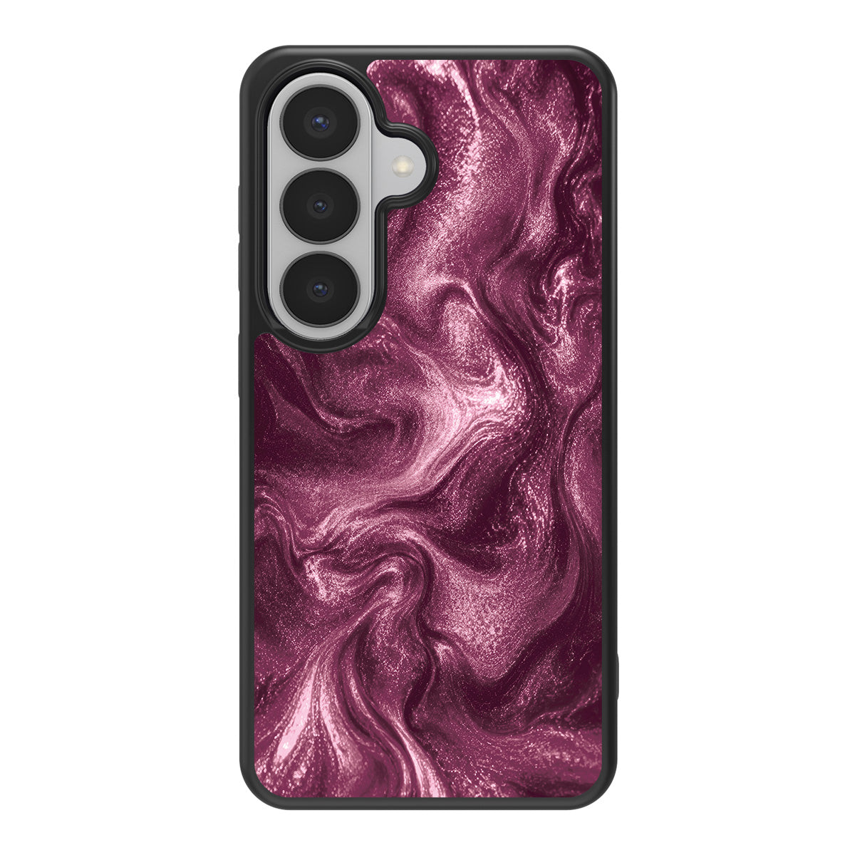 Wine Shimmer design back view – Samsung Galaxy S26 Plus case