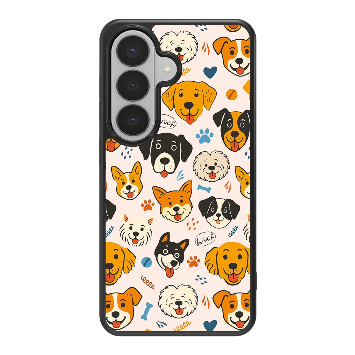 Woof Squad design back view – Samsung Galaxy S26 case